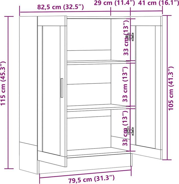 Actual product image VidaXL Gizela (82.5 x 30.5 x 115 cm)