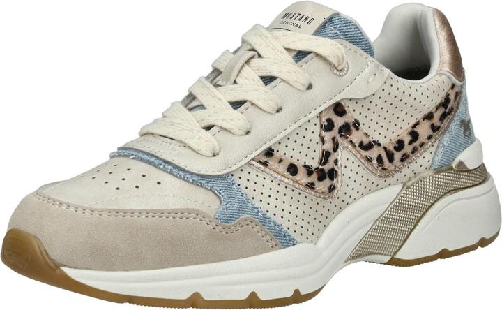 Beige/Blau