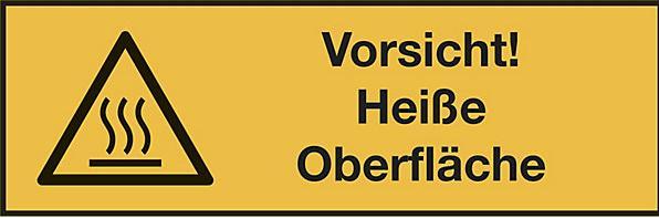 Produktbild Marahrens Kombischilder, LxH 210x74 mm, Folie, VE 10 Stk, Vorsicht heisse Oberfläche