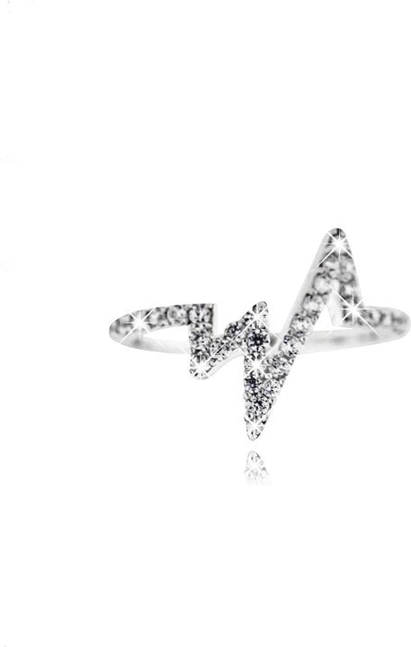 Actual product image Leyda Ring Lightning (58, 925 Silver)