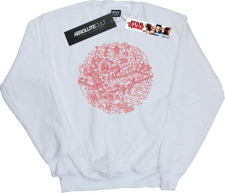 Actual product image Star Wars Mens Christmas Death Star Sweatshirt (M)