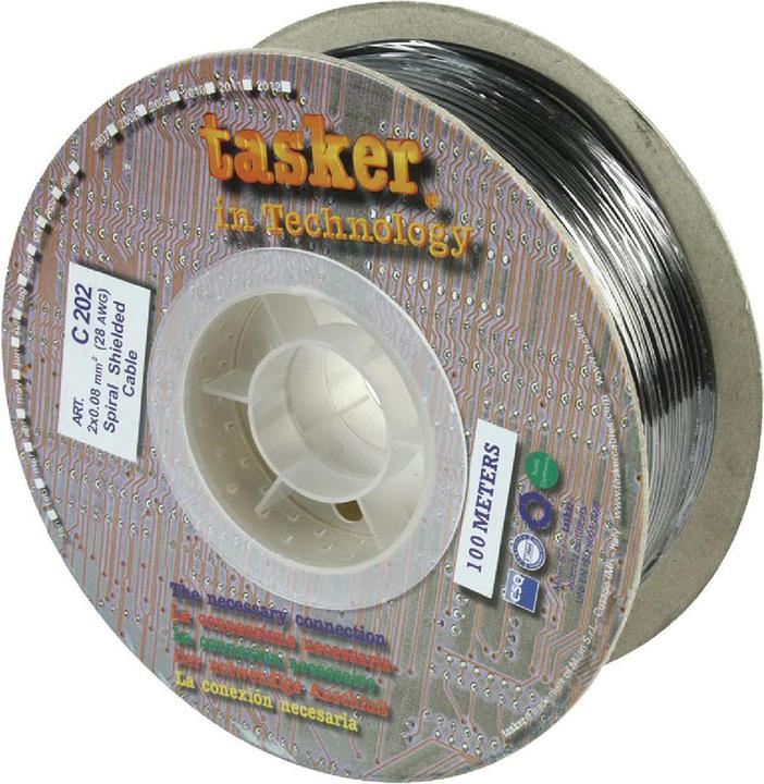 Immagine prodotto Tasker Cavo microfonico in bobina 2x 0,08 mm² 100 m nero (100 m)