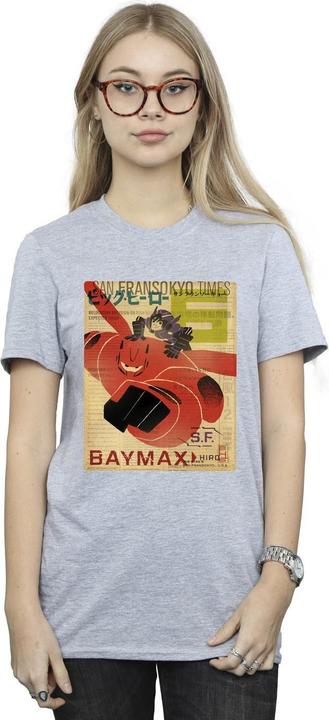 Produktbild Disney Big Hero 6 Baymax Flying Baymax Newspaper TShirt (L)