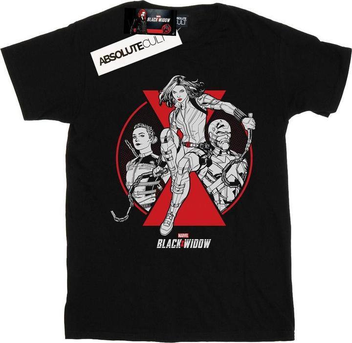 Black Widow Film Charakter Abzeichen TShirt