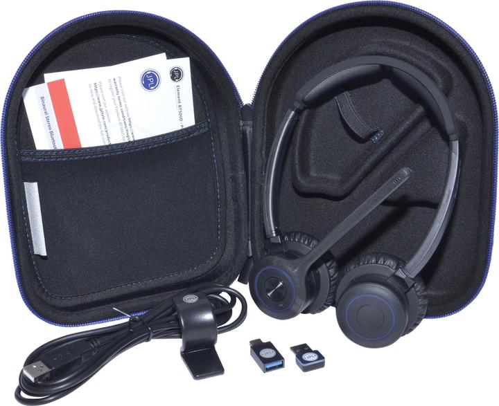 Image du produit JPL -Élément-BT500D Casque sans fil Bandeau Bureau/Centre d'appels Bluetooth Noir (ANC, 96 h, Sans fil)