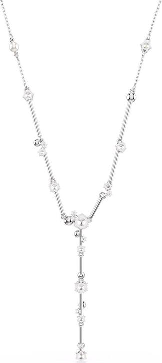 Produktbild Swarovski Constella Y Halskette Kristallperle Rundschliffe Weiss (Swarovski Metall, 38 cm)