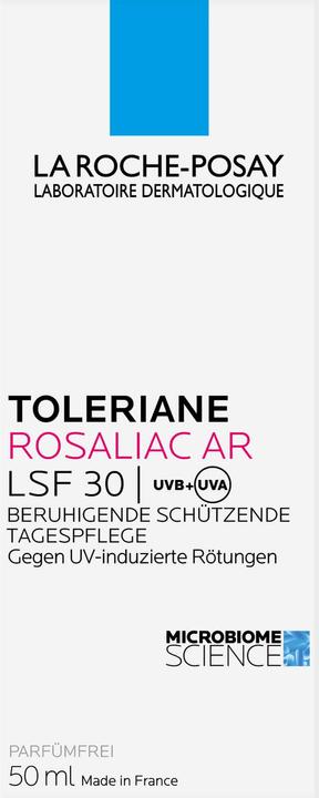 Valeurs nutritives et ingrédients La Roche Posay Toleriane Rosaliac AR (Crème solaire visage, SPF 30, 50 ml, 75 g)