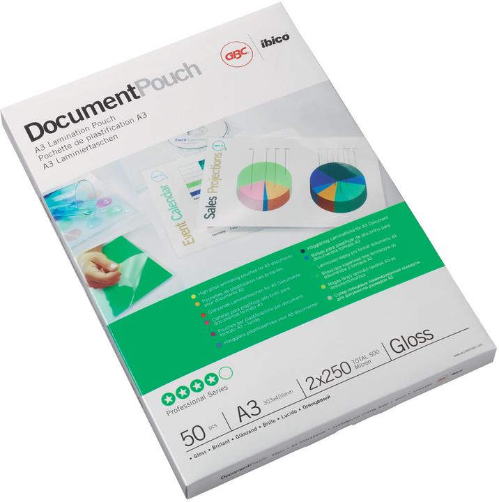 GBC DOCUMENT POUCH - Pochettes de plastification à chaud (A3, 25 pièce(s), 125 µm)