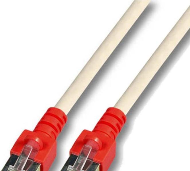Produktbild EFB Elektronik Hersteller: RJ45 Crossover Patchkabel SF/UTP, Cat.5e, CCA, 0,5m, grau (rote Tülle) Da (S/FTP, CAT5e, 0.50 m)