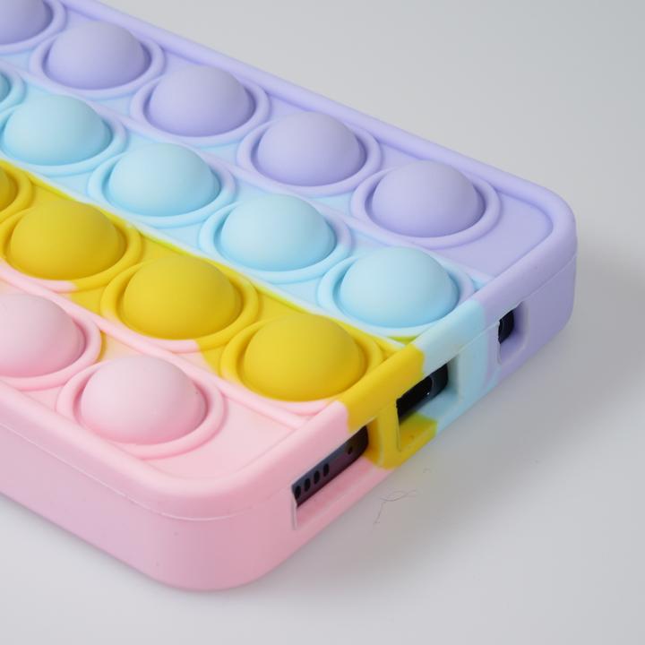 Image du produit PhoneLook Coque Silicone jeu éclate bulles anti-stress arc-en-ciel (Samsung Galaxy A51)