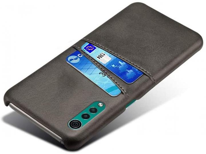Screenguard LG Velvet CardCaddy Leder Backcase mit Kartenfächern (LG Velvet)