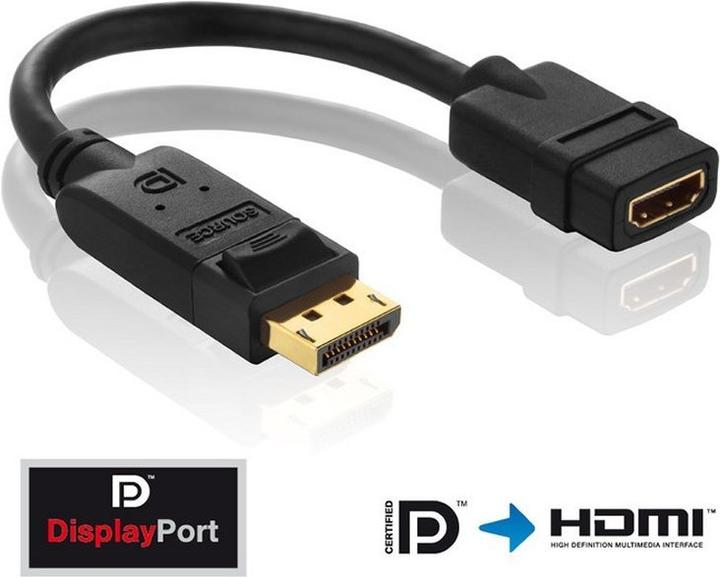 Actual product image Purelink PI155 DisplayPort closed (HDMI, 10 cm)