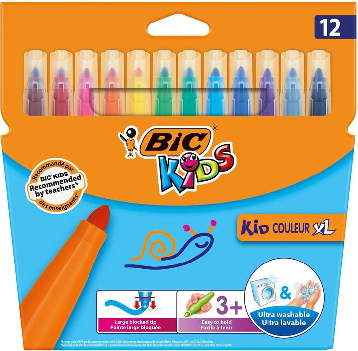 Actual product image Bic Kids Fibre crayons (Multicoloured, 12 x)