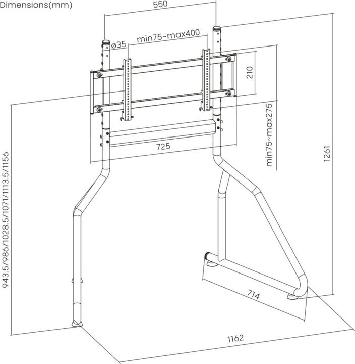 Image du produit Oplite R8 Single Monitor Stand Black retail (Expédition)
