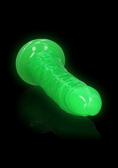 Produktbild RealRock Slim Realistic Dildo with Suction Cup - Glow in the Dark - 9" / 22,5 cm