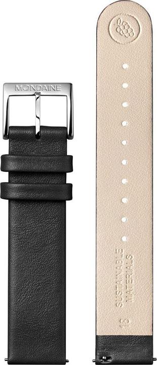 Produktbild Mondaine MSE.35110.LB Evo II Dames Horloge - Stationsklok - Saffierglas - Roestvrijstaal/Leer - Wit/Zilver/Zw (Swiss Made, 35 mm)