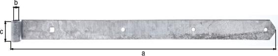 Image du produit GAH Bande de chargement largeur 45 mm longueur 700 x 45 mm épaisseur 5 mm acier galvanisé à chaud Ø 16