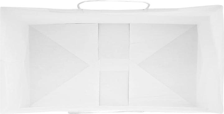 Produktbild VidaXL Kraftpapiertüten 250 Stk. mit Henkel Weiss 22x11x28 cm Papiertüte (Geschenktüte, 250 x)