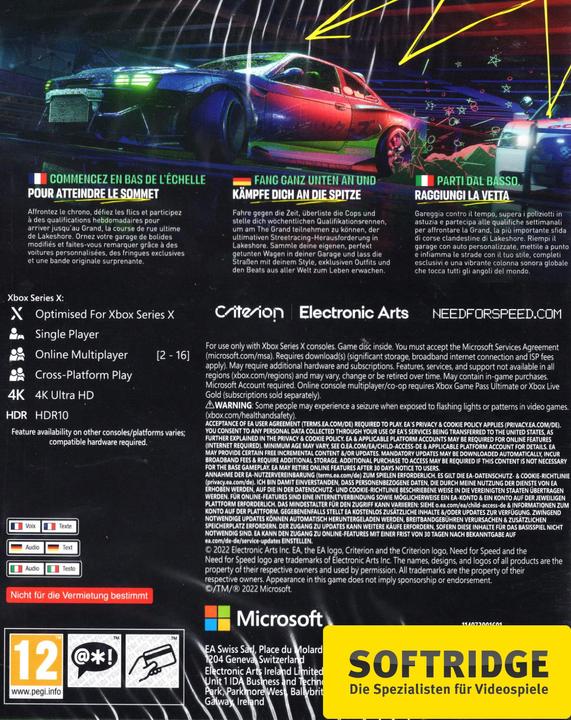 Produktbild EA Games Need for Speed Unbound (Xbox Series X, Multilingual)