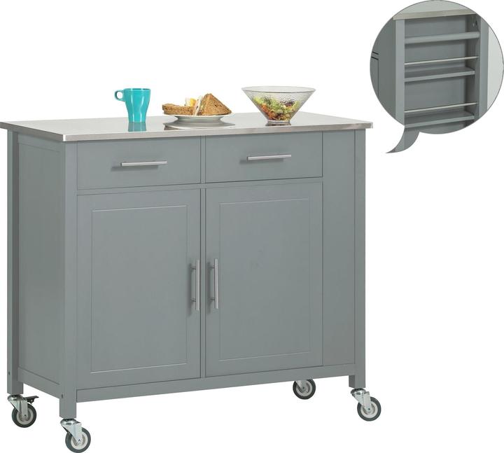 Image du produit SoBuy Chariot de cuisine FKW108-HG, Gris