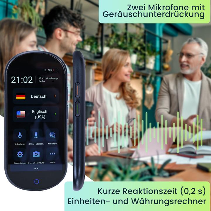 Produktbild Casativo 2er-Set Echtzeit-Übersetzer, 137 Sprachen, inkl. Texterkennung & Sprachausgabe (16 GB)