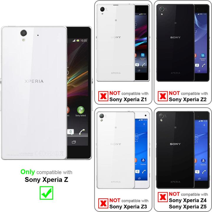 Actual product image Cadorabo Book Jeans Optics Cover (Sony Xperia Z)