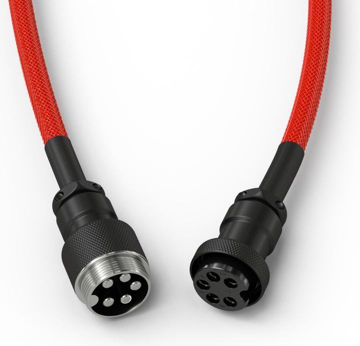 Image du produit Glorious GMMK Coiled Cable Crimson Red, Câble spiralé, USB-C/USB-A - rouge/noir