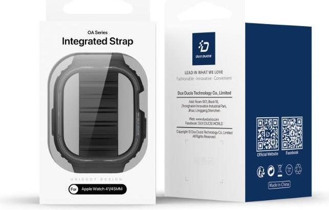 Immagine prodotto Dux Ducis Cinturino OA per Apple Watch 38mm/40mm/41mm - Nero (38 mm, 40 mm, 41 mm, Silicone, Apple Watch Series 2, Apple Watch Series 1, Apple Watch Series 3, Apple Watch Serie 4, Apple Watch Serie 5, Apple Watch Serie 6, Apple Watch Series 7, Apple Watch Series 8, Apple Watch Series 9, Apple Watch SE)
