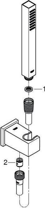 Actual product image Grohe Euphoria Cube Stick wall mount set (1 Beam types, 9 l/min)