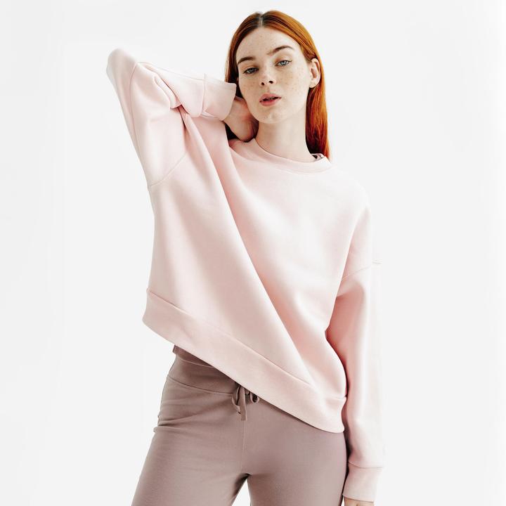 Decathlon Sweatshirt Damen Rundhals - rosa (XS)