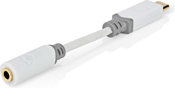 Produktbild Nedis CCBW65950WT01 USB-Adapter USB 2.0 USB-C™ Stecker 3.5 mm Buchse 0.1 m Rund Vergoldet PVC Weiss