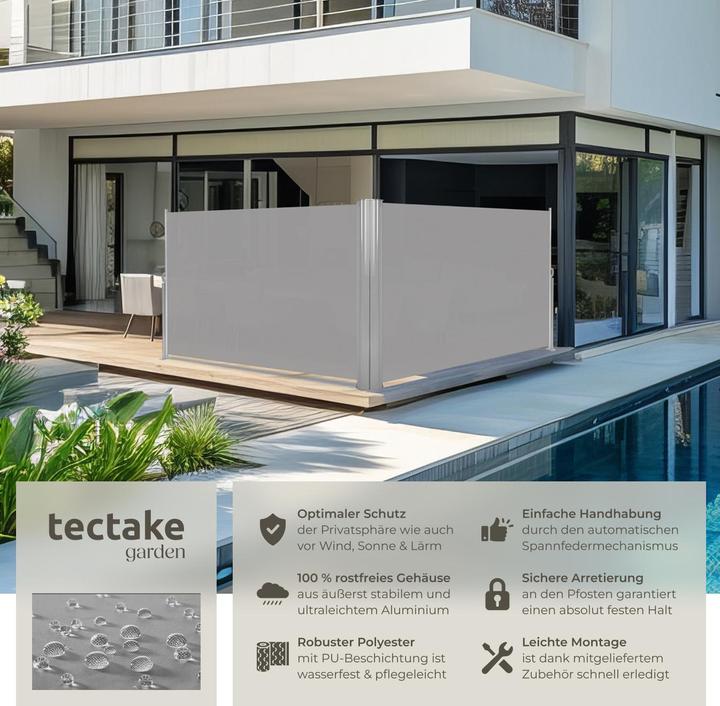 Produktbild tectake Doppel-Seitenmarkise (6 m)