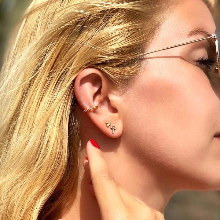Actual product image Candy Ear Cuff Pop, 925 sterling silver, gold-plated (925 Sterling silver, 18k gold-plated)