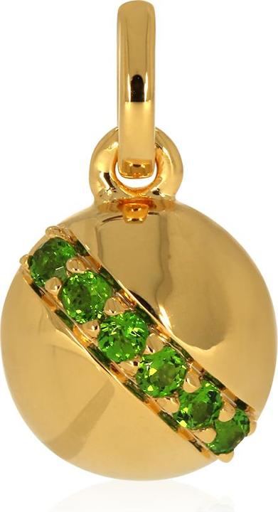 Xen Anhänger mit 6 Chromdiopside ca. 0,24 ct. vergoldet (925 Sterling Silber)