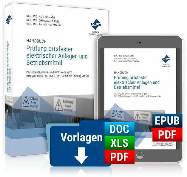 Image du produit Handbuch Prüfung ortsfester elektrischer Anlagen und Betriebsmittel (Allemand, Forum Verlag Herkert, 2021)