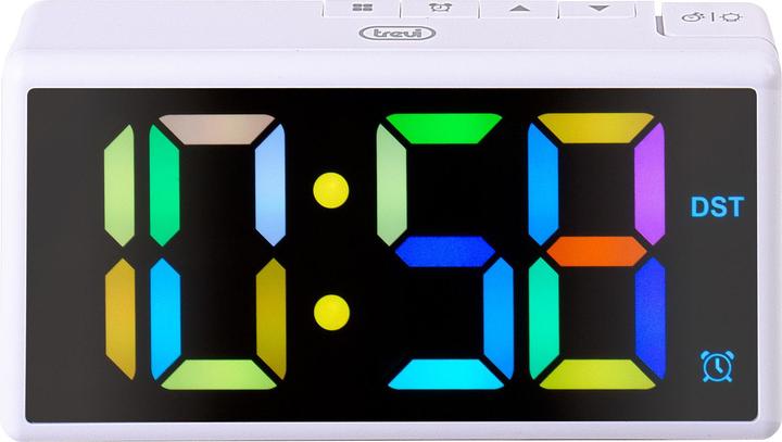 Produktbild Trevi EC 886 Digitaler Wecker Grosses Farbdisplay Weiss