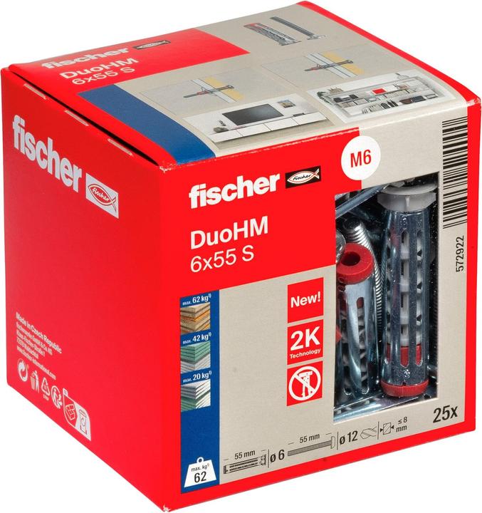 Produktbild Fischer DuoHM 6x55 S PZ 572922 (25 Stk.)