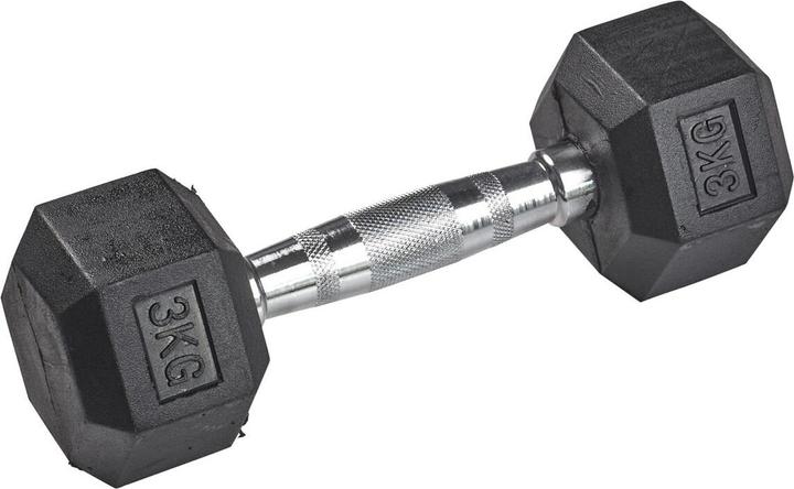 Image du produit Tanga Sports ® Gummi-Kurzhantel HEX (1 x 3 kg)