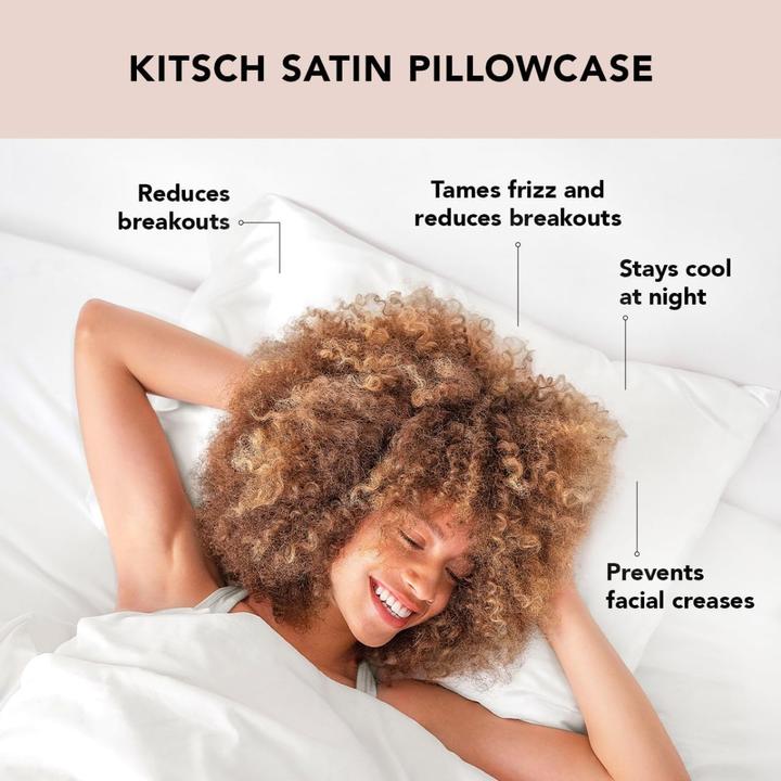 Image du produit Kitsch Taie d'oreiller en satin (Taie d'oreiller, 91 x 48 cm)