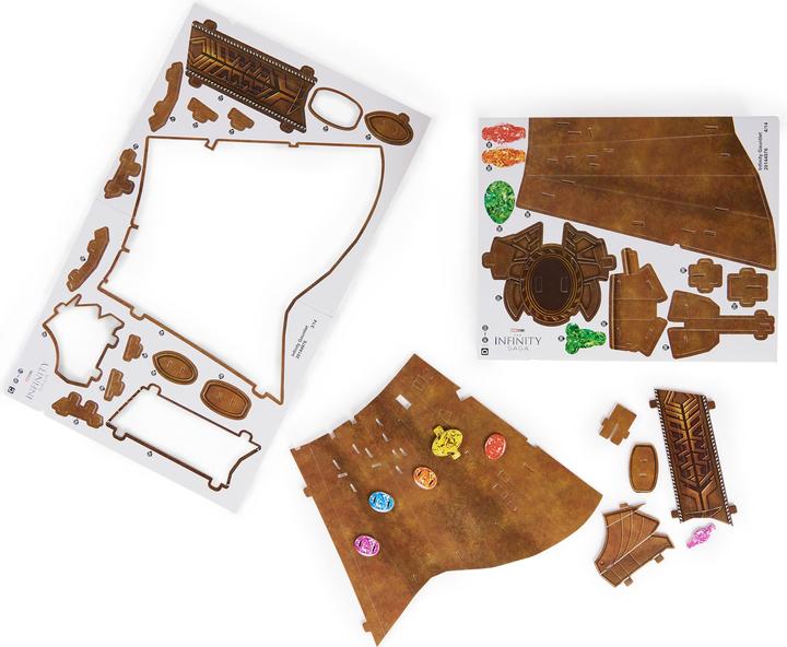 Produktbild Spin Master 4D Build, Marvel, Infinity-Handschuh 3D-Modellpuzzle-Set mit Ständer, 142 Teile | Thanos-Tischdekora (142 Teile)