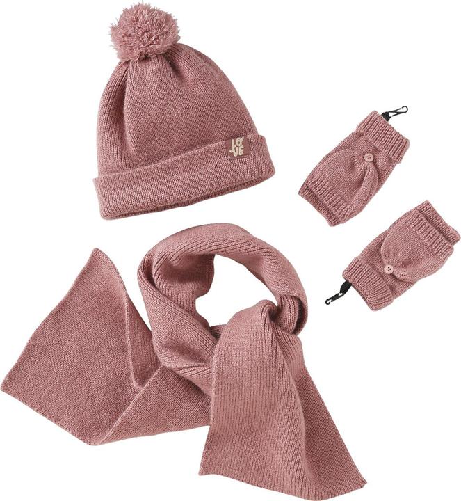 Actual product image Vertbaudet Girls' set: hat, scarf & gloves