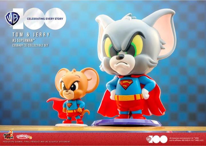 Actual product image Hot Toys Tom and Jerry Cosbaby Superman Collectible Set - EE Exclusive Mini-Figures