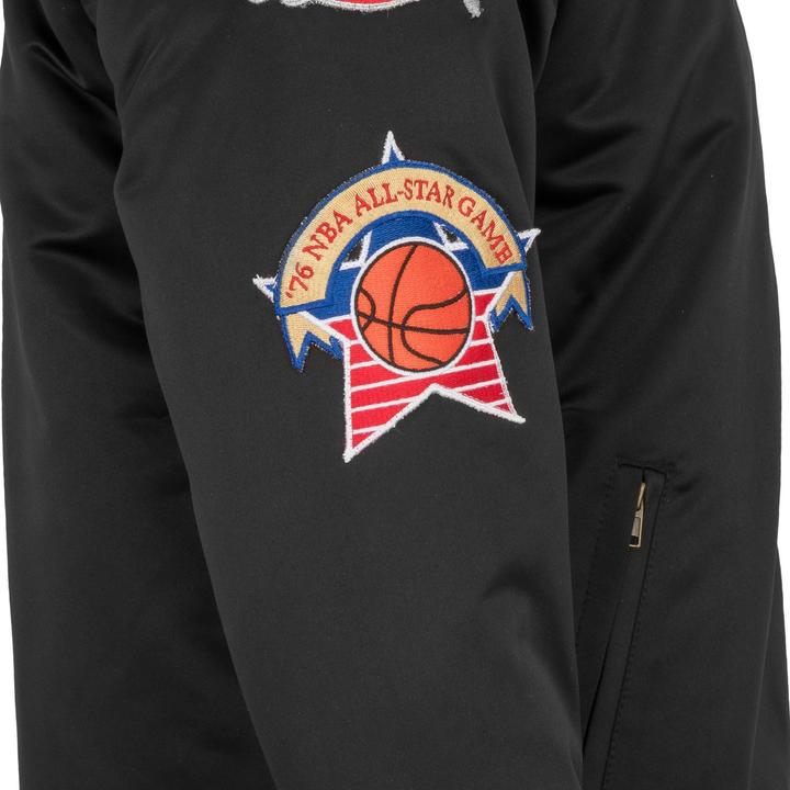 Actual product image Mitchell & Ness M&N Satin Bomber Veste - PATCHES Philadelphia 76ers (XL)