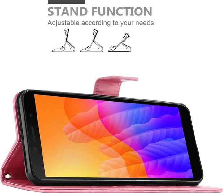 Actual product image Cadorabo Flower Book Cover (Huawei Y5p)