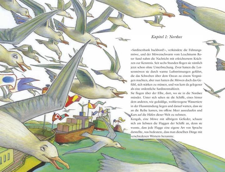 Actual product image Wie Kater Zorbas der kleinen Möwe das Fliegen beibrachte (German, Willi Zurbrüggen, Sabine Wilharm, Luis Sepúlveda, 2023)