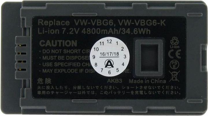 Immagine prodotto AccuCell Batteria Panasonic VW-VBG6 (Accumulatore di carica elettrica)
