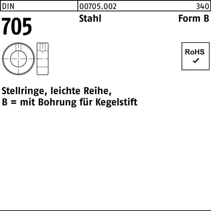 Immagine prodotto Anello di regolazione DIN 705 con foro per perno conico B 20 x 32 x14 acciaio serie leggera