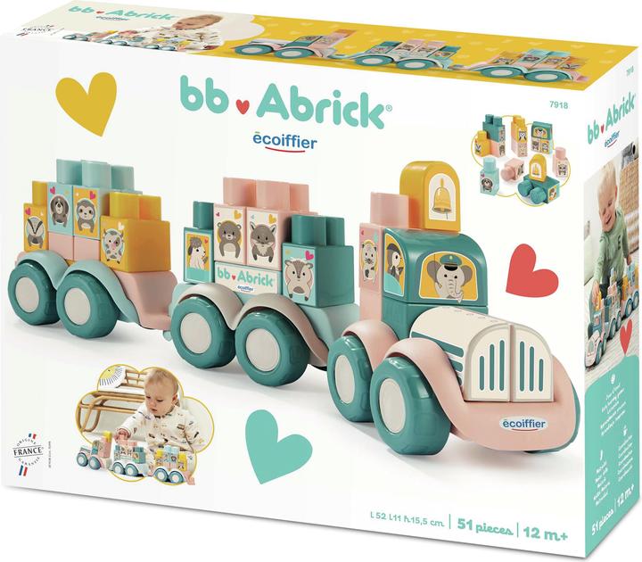 Actual product image Abrick Animal train with building blocks, 51 pcs.