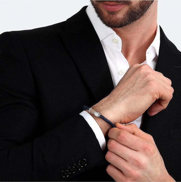 Actual product image Maserati Leather bracelet (22 cm, Stainless steel, Leather, Recycled)