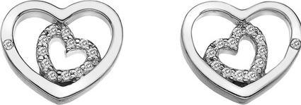 Hot Diamonds Silver heart earrings Adorable Encased DE548
